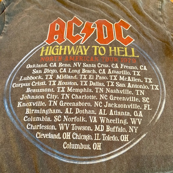 ☘️Lucky Brand - AC/DC Highway To Hell North American Tour 1979☘️ NWOT - Picture 3 of 9